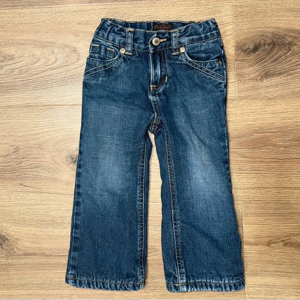 VTG Vintage 2000s Y2K Toddler Girls Old Navy Fleece Lined Jeans‎ Size 2T